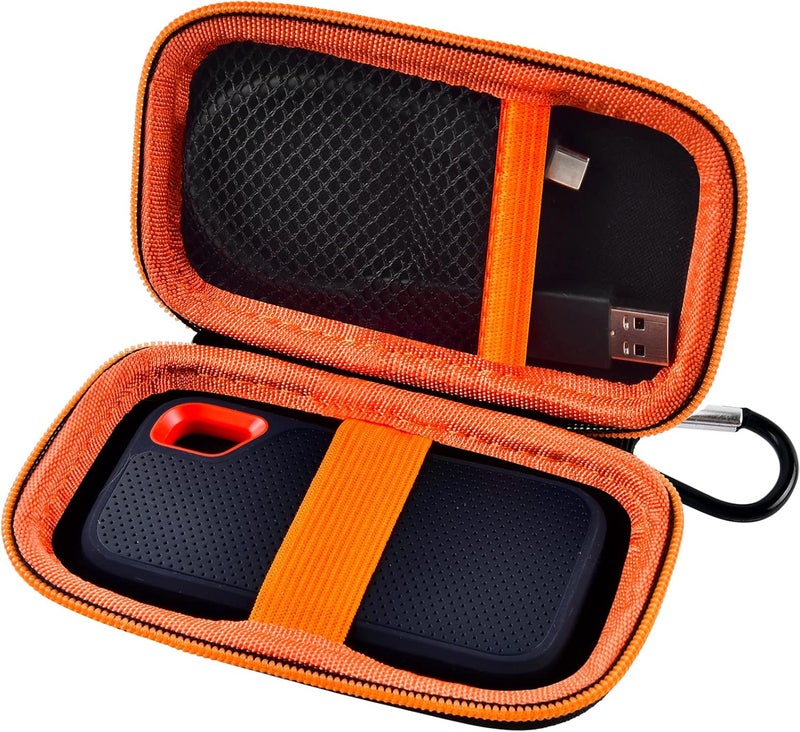 PAIYULE Case Compatible with SanDisk 1TB 2TB 500GB 4TB/for PRO Extreme Portable SSD, External Solid State Hard Drive Storage Holder for SDSSDE61/ SDSSDE60/ SDSSDE81/SDSSDE30/SDSSDE60 (Box Only)(Orange) - Image 1